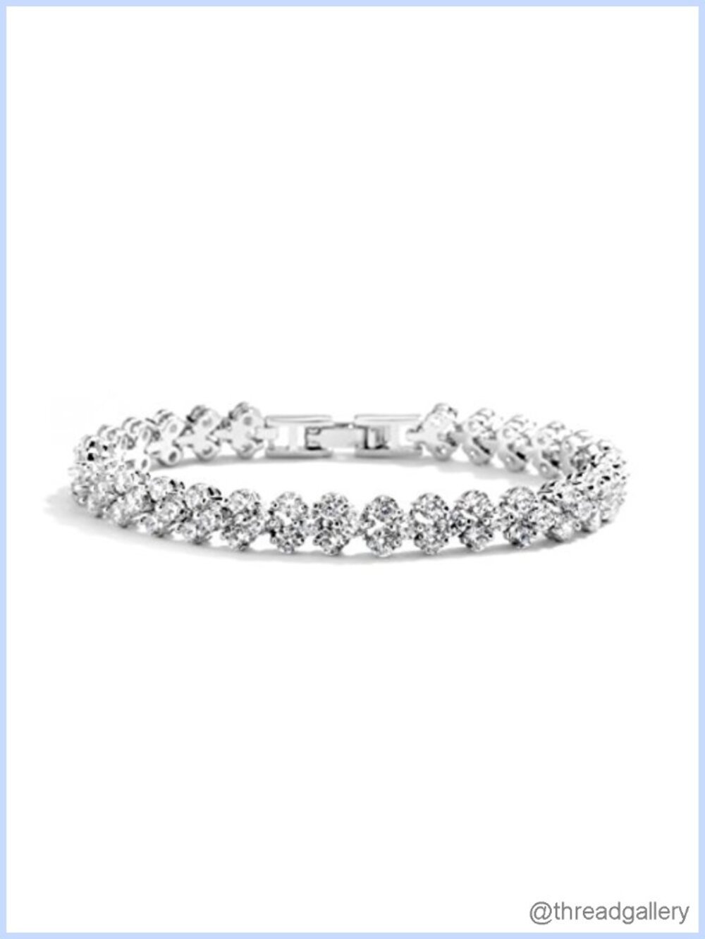 6" Cubic Zirconia Tennis Bracelet Rhodium Plated Wedding Bridal Prom